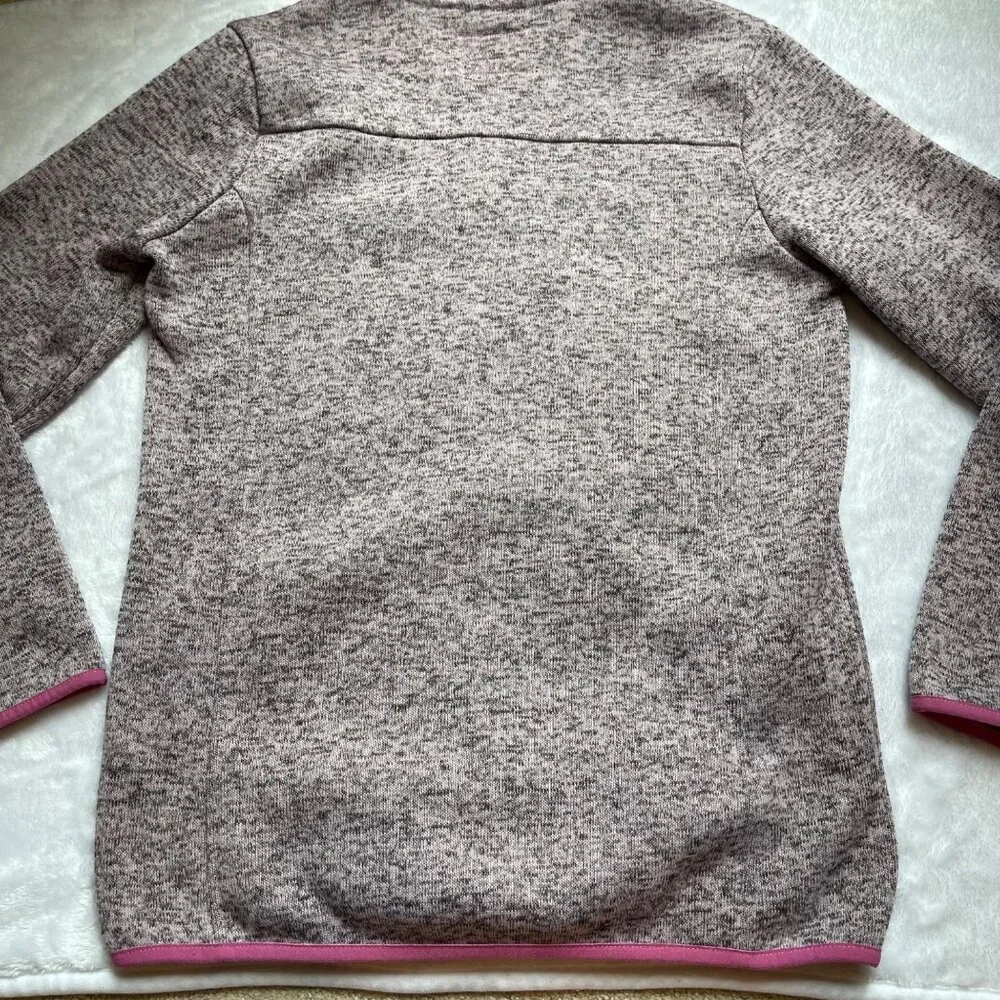 Simply Southern Heathered Gray Pink Pullover Sweatshirt‎ Womens Size Medium Snap